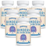 All-In-One Detox Binder Supplement 1500 MG - High Bioavailability, Liver Gut Detox Cleanse with Activated Charcoal, Zeolite & Bentonite Clay for Toxins, Liver, Digestive, 540 Vegan Capsules