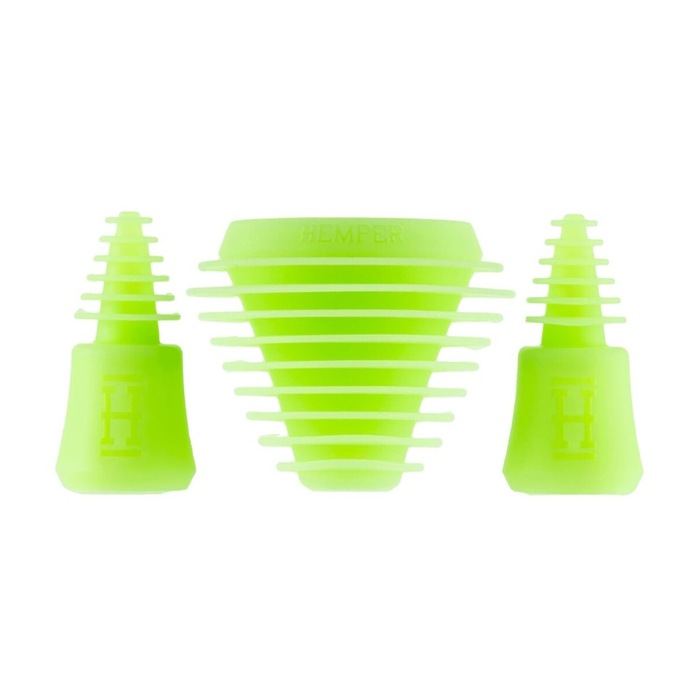 Hemper Plugs + Caps | Universal Cleaning Plugs for Glass Water Pipes & More | Fits Male & Female Joints | Leak-Proof Seal | Hassle-Free Cleaning | Durable, Reusable & Easy to Use - (Glow In The Dark)
