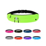 WATERFLY Running Belt Fanny Pack: Runner Marathon Jogging Waist Pack Sport Workout Exercise Fitness Phone Holder Belt for Men Women Jogger Slim Waistband Black