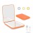 Kintion Rechargeable Pocket Mirror, Double Sided 1X/3X Magnification Compact Vanity Mirror, 3 Color Lights, Dimmable, Small Portable Wallet Mirror, Lighted Travel Mirror for Women Gifts, Orange
