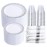 DaYammi 210PCS Silver Plastic Dinnerware Set, Silver Disposable Plates, Includes:30 Dinner Plates,30 Salad Plates,30 Cups 9 OZ and 30 Pre Rolled Napkins with Cutlery Heavy Duty for Party