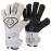 Renegade GK Triton Polaris Goalie Gloves with Pro-Tek Finger Spines | 3.5+3mm Super Grip| White & Black Soccer Goalkeeper Gloves (Size 7, Youth, Roll Cut, Level 2)