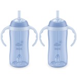 NUK Learner Straw Cup 10oz - Toddler Cup with Soft Straw for Easy Drinking Suitable for Ages 8 Months and Up