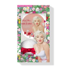 wet n wild Marilyn Monroe Icon Highlighter, Ultra-Reflective Luminous Powder, Buildable Glow with Iridescent Pearls, Includes Sponge, Cruelty-Free - Peachy Pink