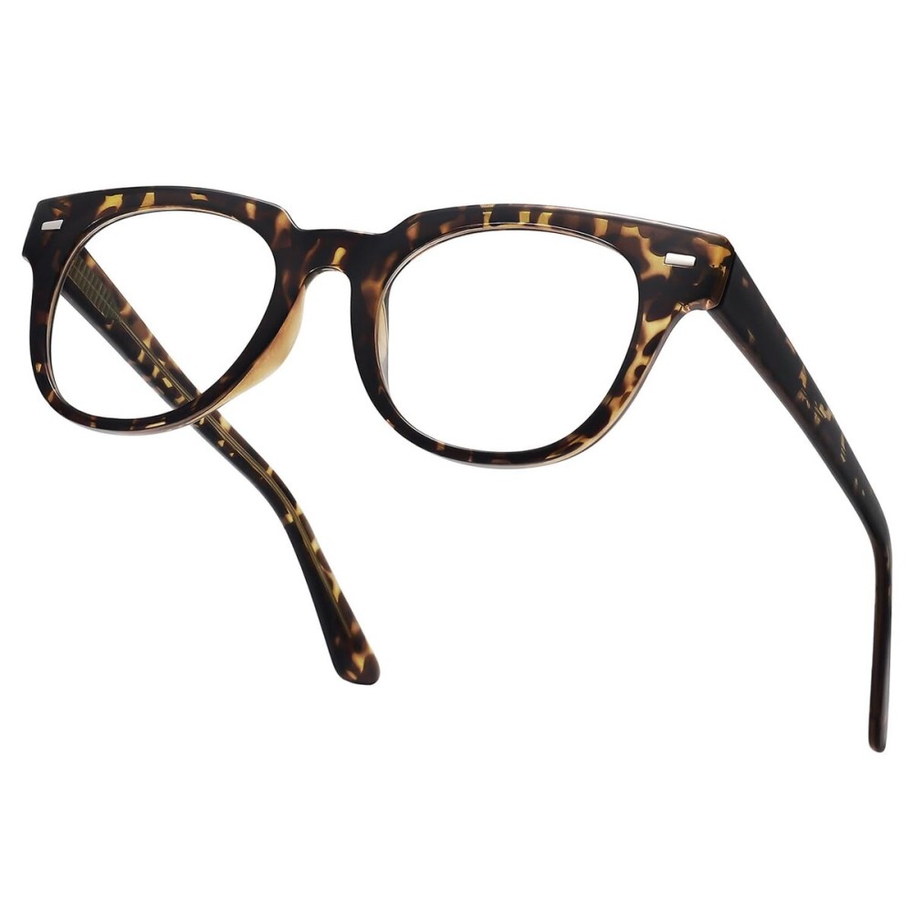 MEETSUN Square Cat Eye Blue Light Blocking Glasses for Women Anti Eyestrain Oversized Fashion Computer Fake Glasse UV400 Leopard Frame