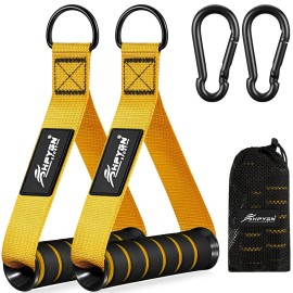 HPYGN Exercise Handles, D Handle Cable Attachment, Grip Attachments for Cable Machine Pulleys, Resistance Bands and Strength Trainers, Pull Down Exercise Accessories, Home Gym Exercise Machine Attachments