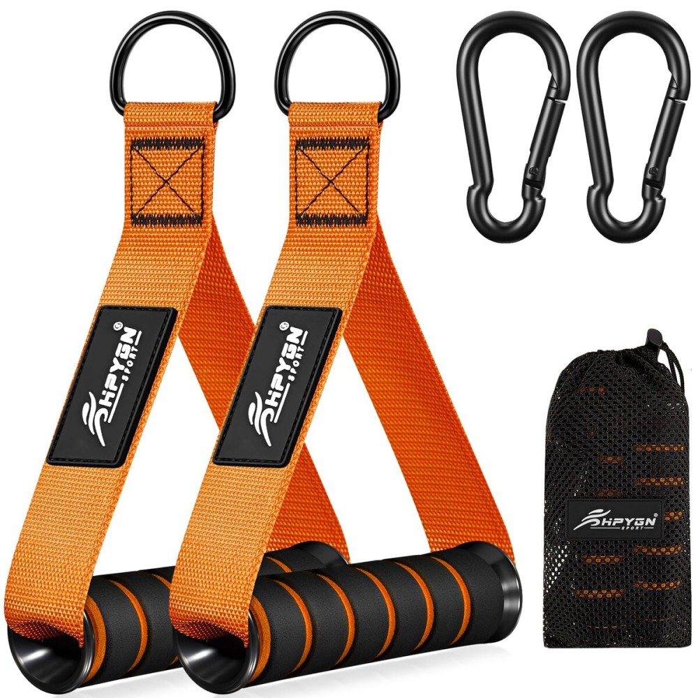 HPYGN Exercise Handles, Gym Replacement Handle Attachments for Cable Machine Pulleys, Resistance Band and Strength Trainer, Pull Down Workout Accessories, Home Gym Add On Equipment