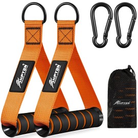 HPYGN Exercise Handles, Gym Replacement Handle Attachments for Cable Machine Pulleys, Resistance Band and Strength Trainer, Pull Down Workout Accessories, Home Gym Add On Equipment