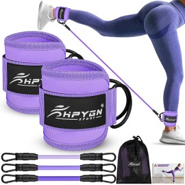 HPYGN Ankle Resistance Bands with Cuffs, Leg Glutes Training Workout Equipment for Women,Three Different Pound Leg Resistance Bands with Adjustable, Ankle Bands Set for Home Gym