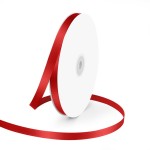 3/8 Wide x 100 Yards Single Face Polyester Satin Ribbon, Satin Ribbon for Crafts, Gift, Hair Bows, Wedding Party Decoration, Bow Making & Other Projects (Red)