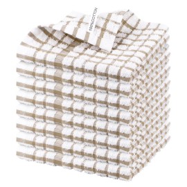 Nialnant 8 Pack Dish Cloths,100% Cotton Soft Absorbent Cleaning Rags,Quick Drying Dish Towels for Kitchen,Washing Dishes-Little Yellow Plaid,12 x 12 in