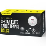 PRO-SPIN Ping Pong Balls - 3-Star Premium White Table Tennis Balls | High-Performance 40+ ABS Professional Quality (Competition Quality, 10-Pack)