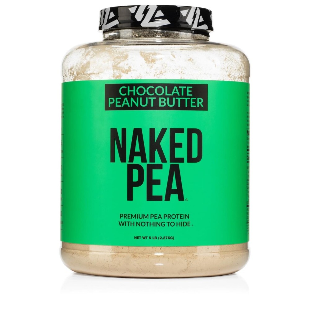 NAKED Pea - Chocolate Peanut Butter Protein from US & Canadian Farms, Organic Cocoa, Organic Coconut Sugar - No GMO, No Soy, and Gluten Free, Aid Growth and Recovery - 52 Servings