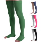 Doc Miller Thigh High Compression Socks - Open Toe, 20-30mmHg for Varicose Veins, Calf, Leg & Ankle Support, Pregnancy & Maternity Stockings, Small to Plus Size