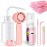 Buqikma Lash Cleaning Kit - Lash Shampoo Kit Eyelash Extension Cleanser for Extensions 60ML with Rechargeable Handheld Lash Fan Dryer Mascara Brush Rinse Bottle Makeup Cleansing Foam for Lash Care