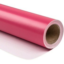 RUSPEPA Hot Pink Wrapping Paper Solid Color - Mini Roll - for Christmas, Wedding, Birthday, Shower, Congrats, and Holiday - 17 Inches X 32.8 Feet