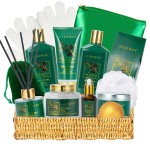 Christmas Gift Basket for Women and Men- 15-Piece Premium Eucalyptus Bath Gift Set - Spa Kit with Shower Gel Ideal for Birthday, Mothers Day, Fathers Day, Perfect for Holidays & Self Care