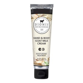 Dionis Goat Milk Skincare 3.3oz Nutty Vanilla Hand & Body Cream - Travel Size Hand Lotion For Hydrating & Moisturizing Dry Skin - Cruelty Free Cream Made In The USA - Paraben Free Formula