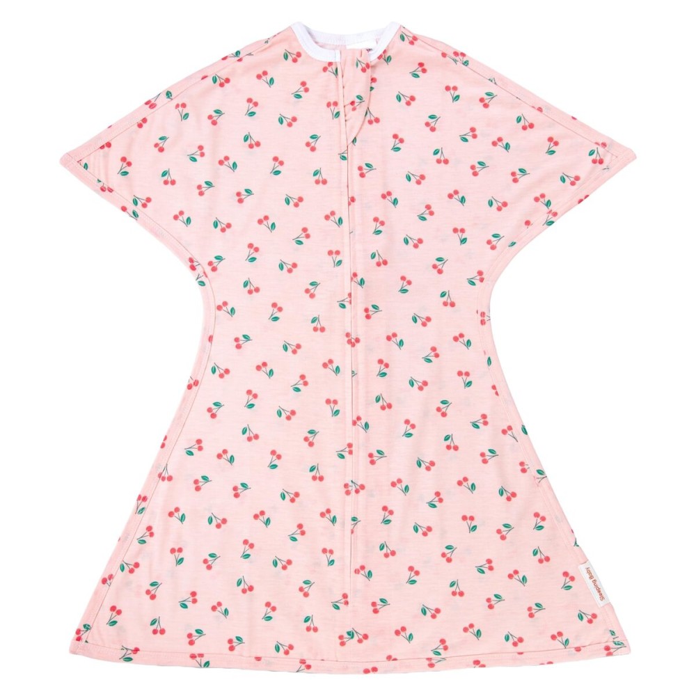 SleepingBaby Zipadee-Zip Transition Swaddle - Cozy Baby Swaddle Blanket with Zipper Convenience - Roomy Wearable Blanket for Easy Diaper Changes - Cherries, Small (4-8 Month)