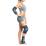 FreezeSleeve Ice and Heat Therapy Sleeve | Reusable Ice Pack Flexible Gel Compression Sleeve for Pain Relief and Recovery of Elbow Knee Ankle Leg Wrist Injuries | Blue Camo Large