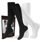cerpite Zipper Compression Socks, 2 Pairs 15-20 mmHg Closed Toe Compression Stockings for Men Women