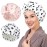 Luvruitaky Shower Cap Luxury Shower Caps for Women Reusable Waterproof Hair Cap for Shower with Adjustable Bowknot Hair Bath Cap (Black Stripe)