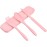 1 PCS Reusable Utensils Set with Case, Camping Utensils Plastic Spoons and Forks Sets for Lunch Box Accessories, Portable Cutlery Set for Kids Adults Travel Picnic Office Lunch Daily Use(Pink)