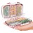 Travel Pill Organizer - Moisture Proof Portable Vitamin Holder with 7 Compartments, Compact Supplement Case for Purse Essential Medicine Kit fot Traveling Pocket Pharmacy with Labels, Pink