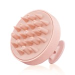 HEETA Hair Scalp Massager for Hair Growth, Shampoo Brush, Scalp Scrubber Exfoliator with Soft Silicone Bristles for Dandruff Removal to Relieve Stress, Wet Dry Use Updated Material, Pink