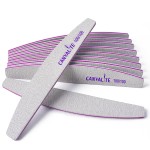 Canvalite 10pcs 100 Grit Nail Files for Acrylic Nails Emery Board Nail Styling Tools for Home and Salon Use