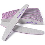 Canvalite 10pcs 80/80 Grit Nail Files for Acrylic Nails Emery Board Nail Styling Tools for Home and Salon Use