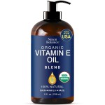 Organic Vitamin E Oil Blend 8 fl oz - Made from Pure, Natural Oils for Skin, Scars & Face - Aceite de Vitamina E - Nexon Botanics