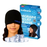 IceBeanie Migraine Relief Cap, As Seen on Shark Tank, Soft & Stretchy Gel Tension Headache Relief Cap, Extended Cooling Hangover Ice Hat, Odorless Head Wrap Ice Pack Wrap, Headache Migraine Mask