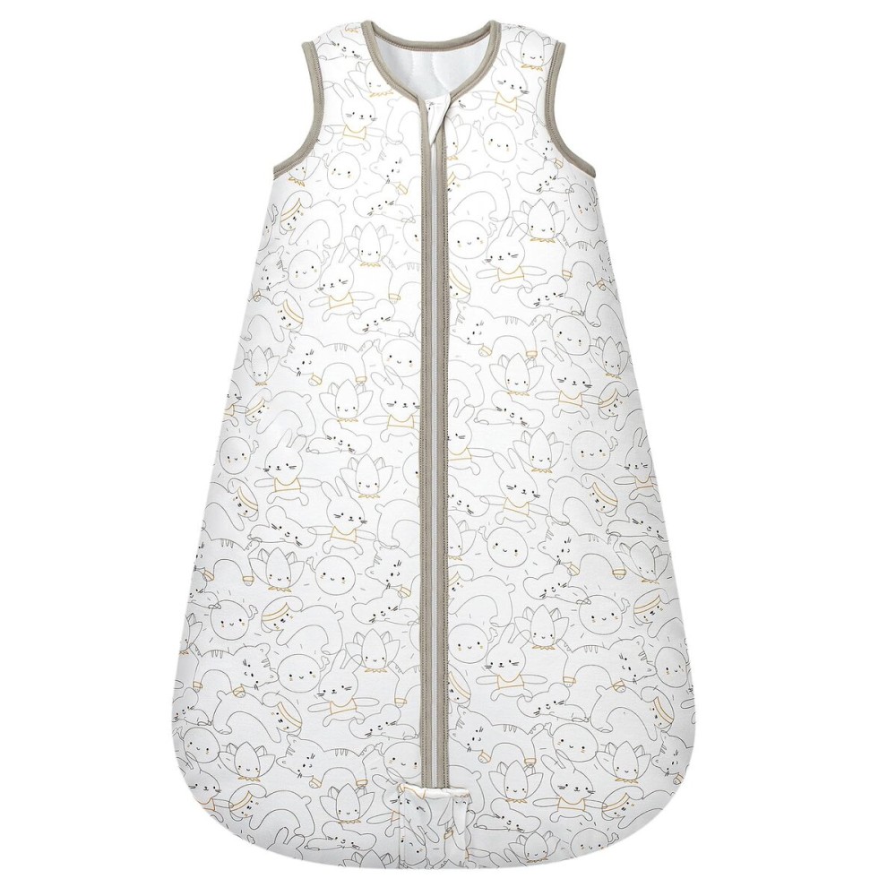 Mosebears Sleep Sack Baby Winter Wearable Blanket with 2-Way Zipper,2.5 TOG Cotton Sleep Sack Unisex (Rabbit Cat, 0-6 Months)