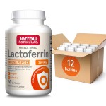 Jarrow Formulas Lactoferrin 250 mg - Immune-Supporting Glycoprotein - for Healthy Immune System Support & Iron Absorption - Freeze Dried - Gluten Free - Non-GMO - 60 Capsules (Servings), Pack of 12
