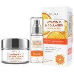 Skin 2.0 Vitamin C & Collagen Serum & Day Cream Set - Anti-Aging, Dark Spot Remover & Brightening - Dermatologist Tested Korean Skincare - Clean Beauty, Cruelty-Free, All Skin Types - 1.69 Fl. oz