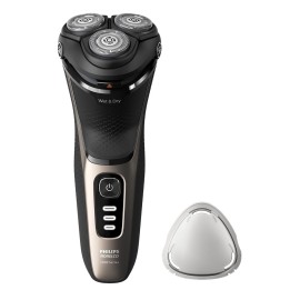 Philips Norelco Shaver 3000 Series, Wet and Dry Electric Shaver, P-Cap, Travel Pouch, Ash Gold, Model S3242/90