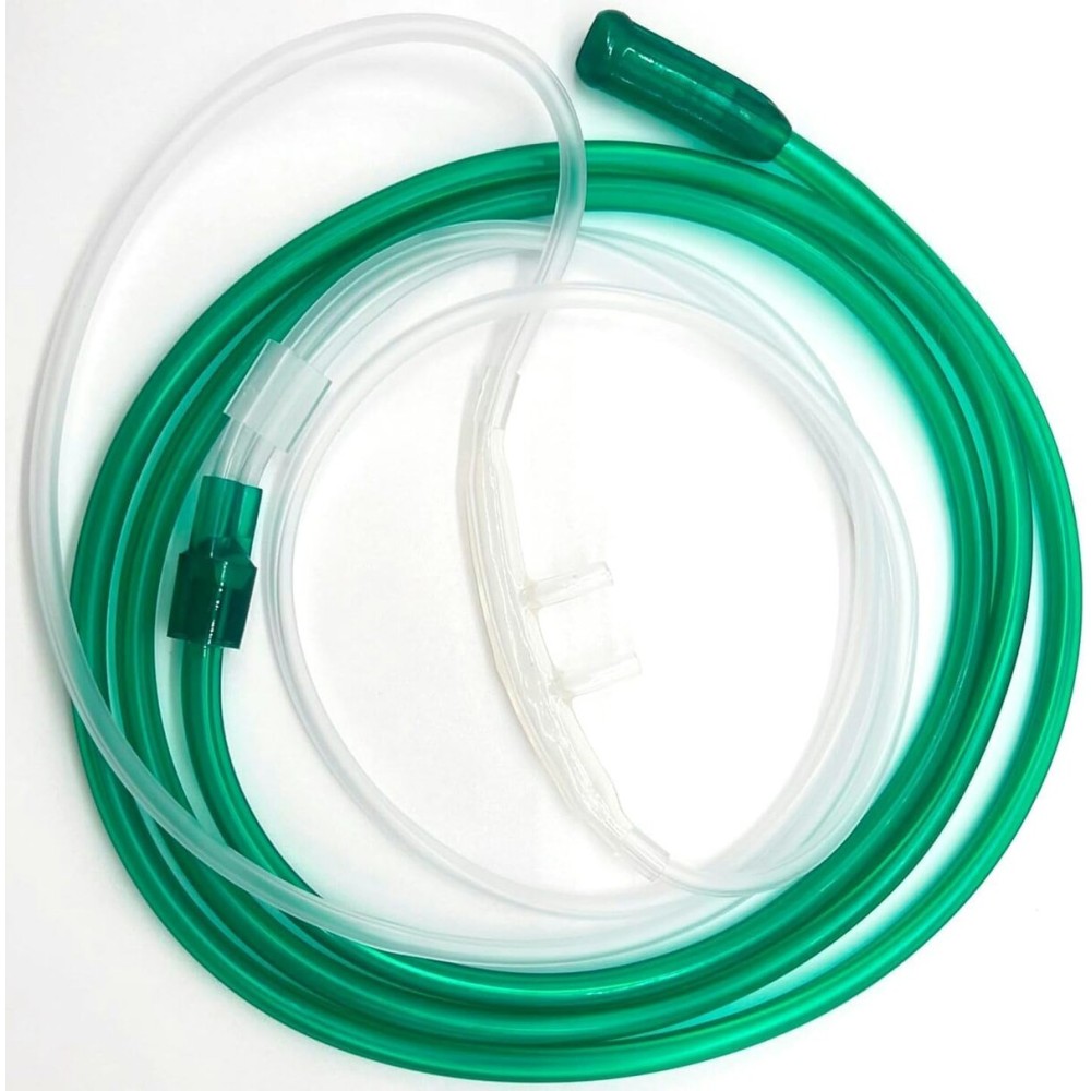 ResOne 4Ft High Flow Adult Oxygen Nasal Cannula 1-Pack - Soft Curved Prongs, Crush-Resistant Tubing - Oxygen Concentrator Supplies - Soft Curved Nose Piece, Standard Size, 15 LPM