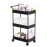 Volnamal Baby Diaper Caddy - Plastic Diaper Organizer for Nursery Essentials, Movable Cart for Changing Table & Crib, Easy to Assemble, Black