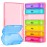 ZIKEE 7 Packs Extra Large Pill Organizer, Portable Pill Box 7 Day for Pocket, Purse, Weekly Pill Case with Dual-Protection Design, Pill Container for Medication, Vitamin, Fish Oil, Supplement, Pink