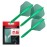 Target Darts K Flex Integrated Dart Flights and Shafts, No.6 Green (Intermediate) | Pack of 3 K-Flex - No6, Kflex All in One Moulded Dart Flight & Stem | Professional Dart Accessories