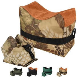 Shooting Rest Bags, Camo Rest Front & Rear Support Sandbag Stand Holders with 600 Denier Polyester for Rifle Hunting, Camo (Bags Come unfilled)
