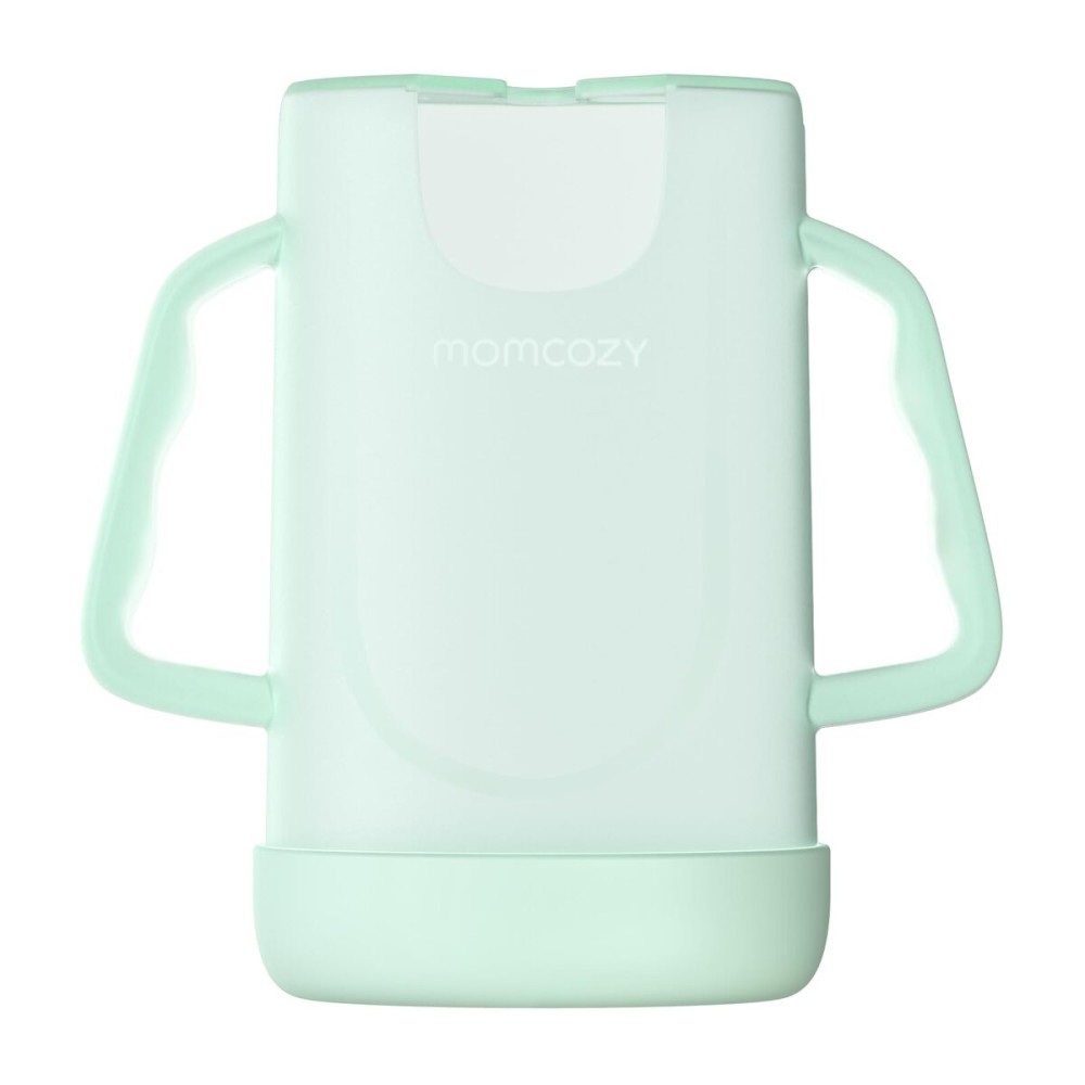 Momcozy Baby Pouch Holder No Squeeze, Baby Food & Juice Box Holder, Mess-Free, Easy Grip for Self-Feeding, BPA-Free & DEHP-Free, Must-Have for Babies, Green