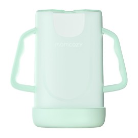 Momcozy Baby Pouch Holder No Squeeze, Baby Food & Juice Box Holder, Mess-Free, Easy Grip for Self-Feeding, BPA-Free & DEHP-Free, Must-Have for Babies, Green