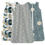 TotAha Sleep Sack 6-12-15 Months 3-Pack,Stretchy,Buttery Soft Swaddle Transition Sleeping Bag,Light Baby Wearable Blanket with 2-Way Safe Zippers for Boys and Girls, 0.5 TOG