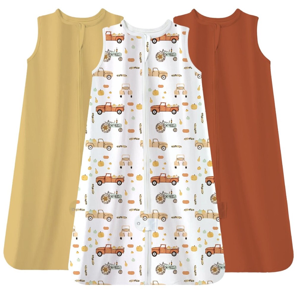 TotAha Sleep Sack 6-12-15 Months 3-Pack,Stretchy,Buttery Soft Swaddle Transition Sleeping Bag,Light Baby Wearable Blanket with 2-Way Safe Zippers for Boys and Girls, 0.5 TOG