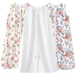 TotAha Sleep Sack 6-12-15 Months 3-Pack,Stretchy,Buttery Soft Swaddle Transition Sleeping Bag,Light Baby Wearable Blanket with 2-Way Safe Zippers for Boys and Girls, 0.5 TOG