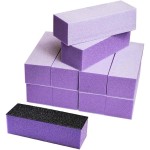 Karlash Nail Buffer Sanding Block Polisher Buffing File Nail Art Manicure Pedicure File (Purple White 60/100)