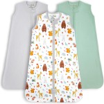 Mama Cheetah Baby Sleep Sack 0.5 TOG, Organic Cotton Baby Wearable Blanket with Two-Way Zipper, Swaddle Transition Baby Sleeping Bag for Newborn Infant Toddler Boy Girl, 6-12 Months