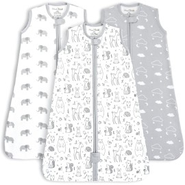 Mama Cheetah Baby Sleep Sack 0.5 TOG, Organic Cotton Baby Wearable Blanket with Two-Way Zipper, Swaddle Transition Baby Sleeping Bag for Newborn Infant Toddler Boy Girl, 12-18 Months